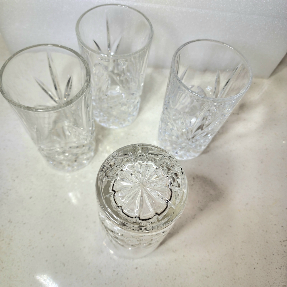 Set Of 4 Godinger Dublin Crystal Glass Set - Picture 8 of 9